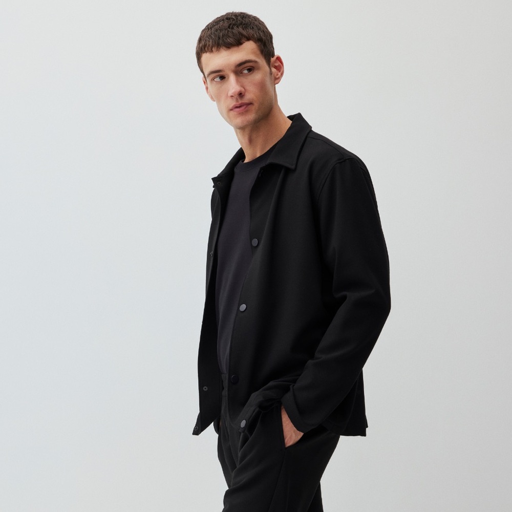 MAVI Long Sleeve Snap-button Shirt In Black - Men’s Size Medium